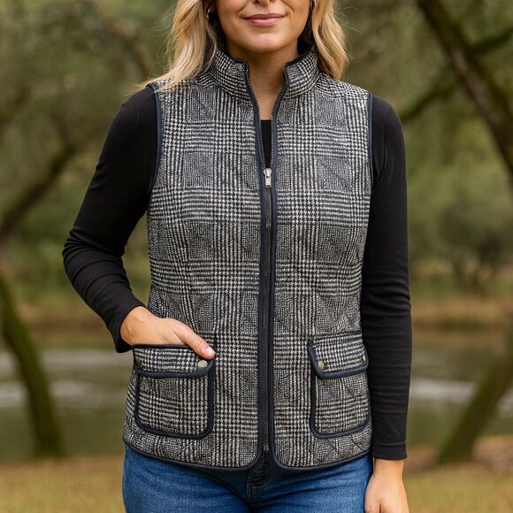 346 Brooks Brothers Jackets & Blazers - 346 Brooks Brothers Women’s Plaid Quilted Puffer Vest Sz 8